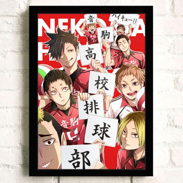 Tableau Haikyuu Equipe de Nekoma - Haikyuu Shop