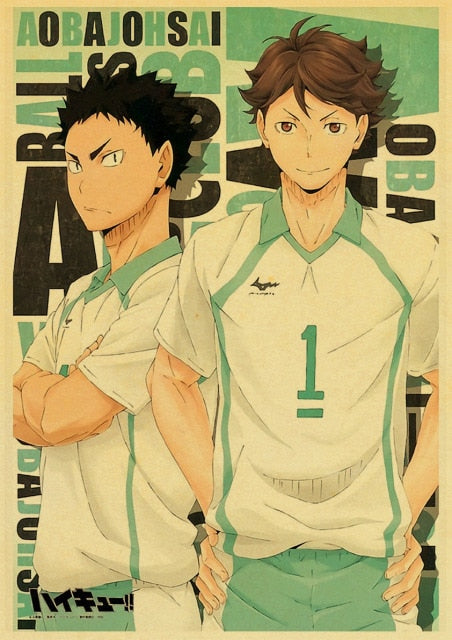 Poster Haikyuu Aoba Johsai Oikawa et Iwaizumi - Haikyuu Shop