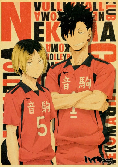 Poster Haikyuu Nekoma Kozume et Kuroo - Haikyuu Shop