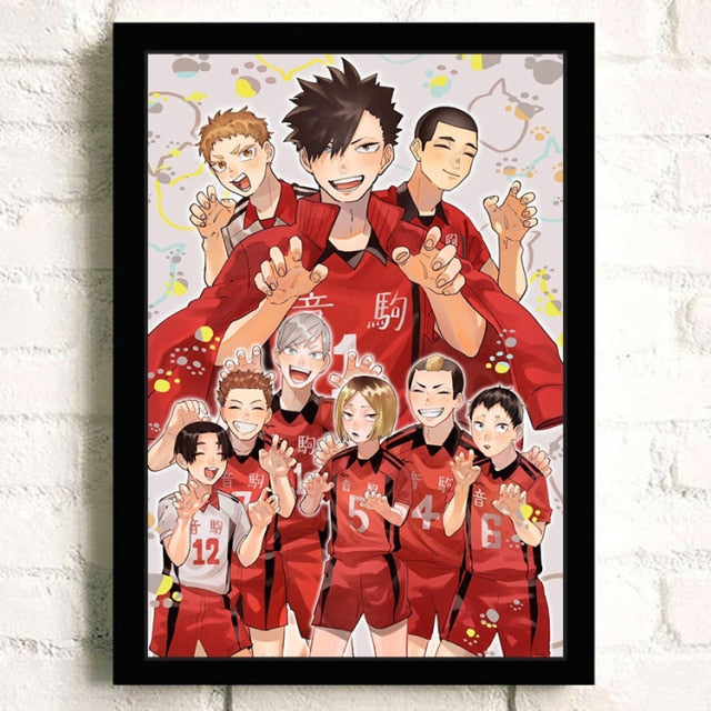 Tableau Haikyuu Equipe du Lycée Nekoma - Haikyuu Shop
