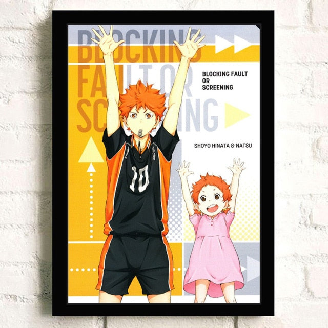 Tableau Haikyuu Hinata et sa sœur - Haikyuu Shop
