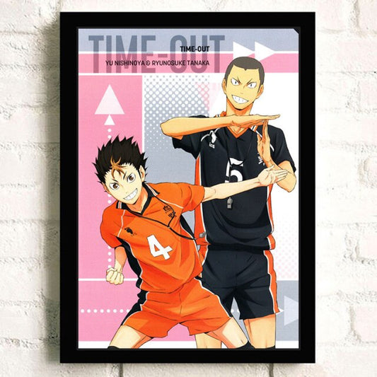 Tableau Haikyuu Tanaka et Nishinoya - Haikyuu Shop