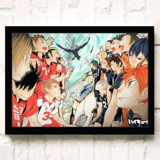 Tableau Haikyuu Nekoma vs Karasuno - Haikyuu Shop